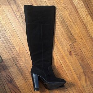 Aldo Elegant Black Over the Knee Suede Women's Boots